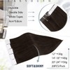 Easyouth #2 Remy Real Hair Tape-In Extensions, Darkest Brown, 30
