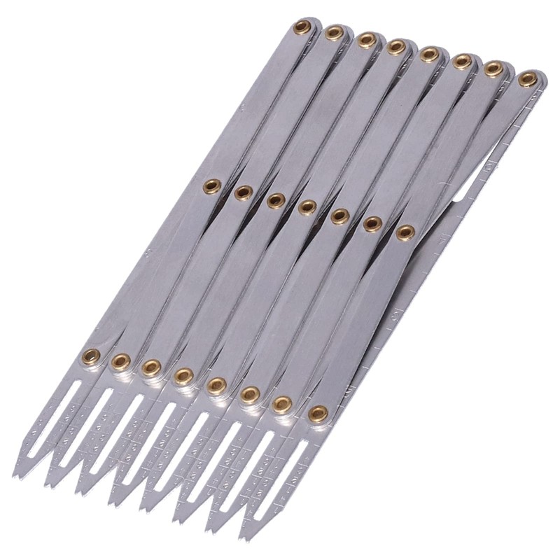 QANYEGN Punching Equidistant Ruler, Aluminum Expanding Sewing Gauge, Sewing Equidistant