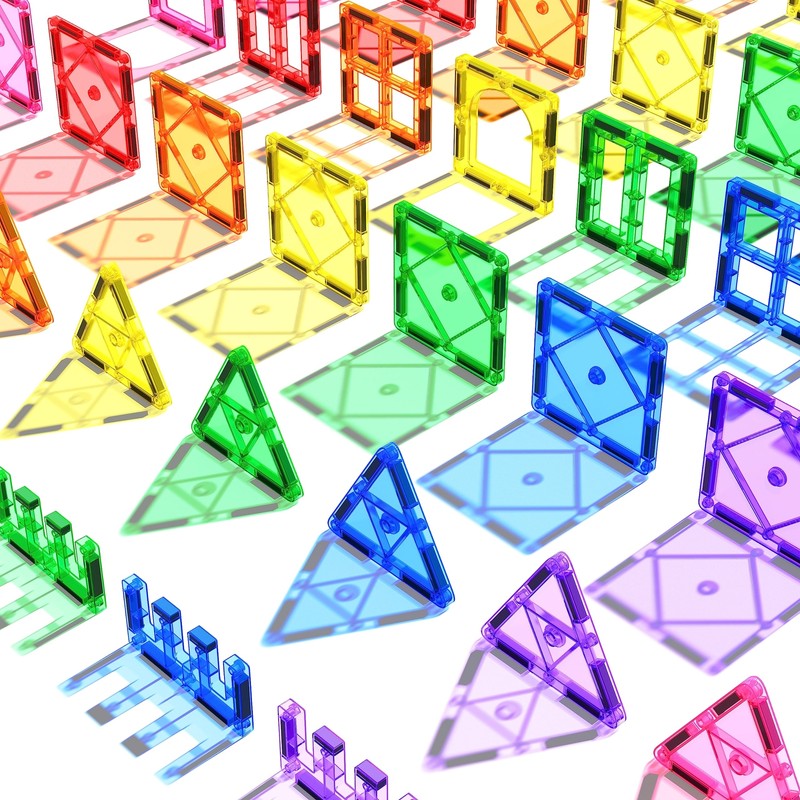 Soyee Magnetic Building Blocks Set for Toddlers STEM Toys Color