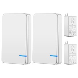 NineLeaf Portable Mini Wireless Switch Kit for LED Lights Lamps with Remote Control Wire Free Receiver No Wiring No Battery Required Easily Installed (2Switch 2Receiver)