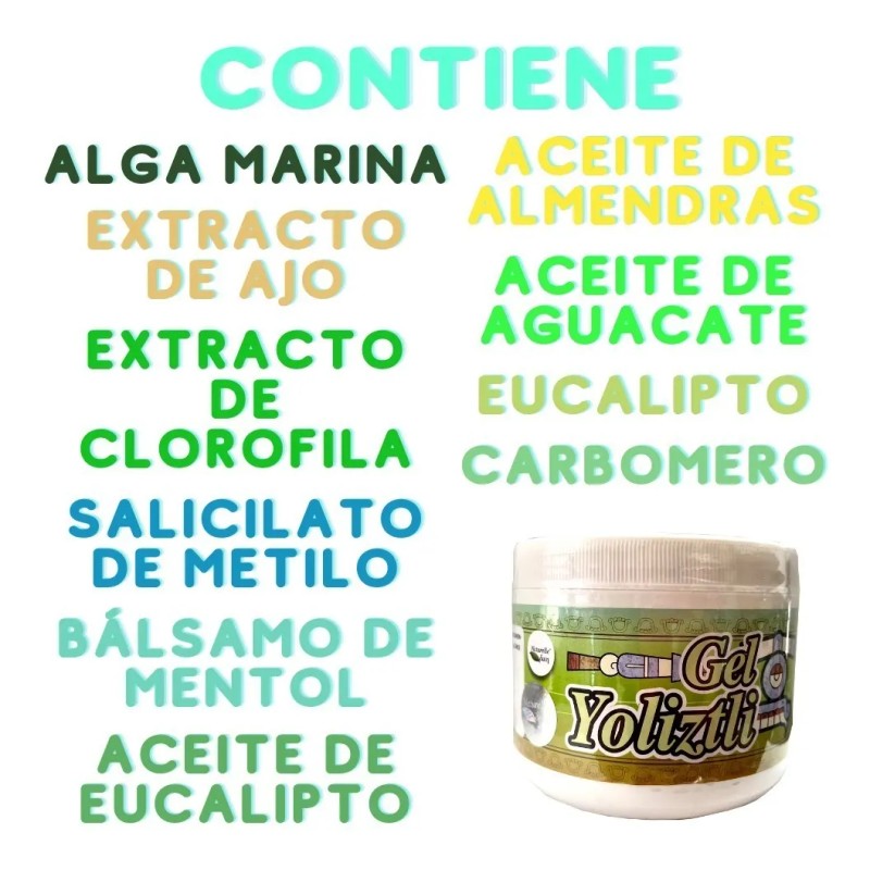 Gel Yoliztli Con Alcanfor, Mentol, Trementina De Pino.