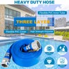 2'' x 50 Ft Discharge Hose, Heavy Duty PVC Lay