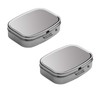 Reflects Pill Box with Two Separate Compartments, Hinged Lid, Firm