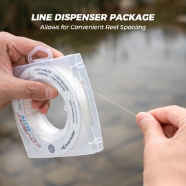 KastKing KOVERT Elite 136% Fluorocarbon Fishing Line, Shock Resistant, High Clarity, Low Visibility, Highly Abrasion Resistant, Fast Sinking, Low Stretch, Low Light Refraction, Clear, 6LB, 200Yds