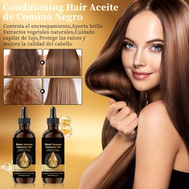 2pcs Conditioning Hair Aceite de Comino Negro 60ml, Aceite de Semilla Negra, Aceite Para Cabello, Fortalece el Cabello，Apto para todo tipo de cabello