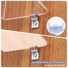 uxcell 1Pcs Glass Shelf Brackets, Adjustable Glass Shelf Glass Clip,
