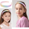 Aprince Glitter Headbands for Girls Rainbow1 Cute Sparkly Bling Wide