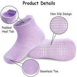 HYCLES Baby Girp Socks 20 Pairs for Boys Girls Toddler Infant Kids Children Non Skid Ankle Socks with Grip Anti-slip Socks for 6-12 Months