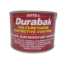 Durabak Original (for Indoors), Smooth Version - Non Slip Coating, Bedliner, Deck Paint for All Boats - Many Colors to Choose from! - Grey (Dark) - Quart