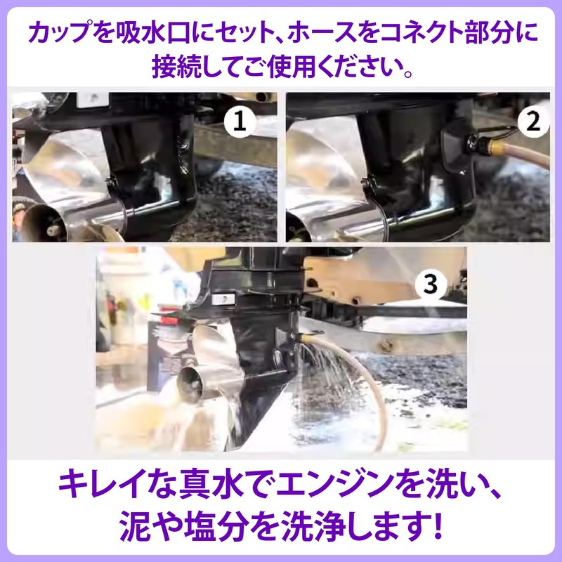 ZERONOWA Outboard Motor Flusher Flush Kit with Adapter (A Type)