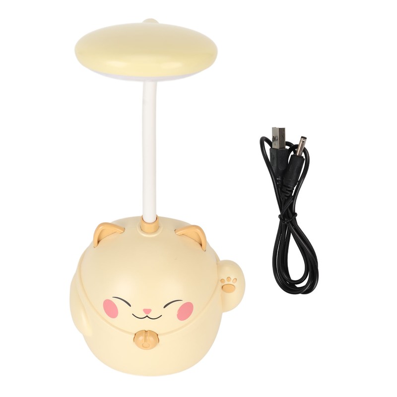 LED Table Lamp USB Charging Gooseneck Reading Light Pen Holder