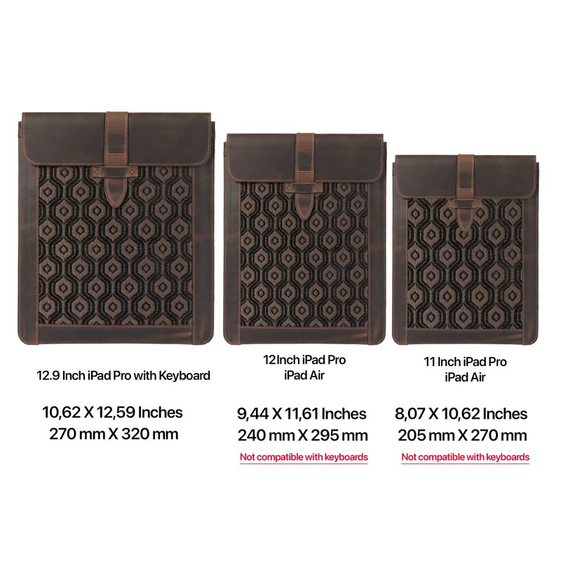Londo Genuine Leather Sleeve Bag for Keyboard Tablet