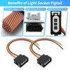 X AUTOHAUX 2 Set Turn Signal Light Socket Brake Lamp