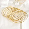 Jascatin 9PCS Multi layer Gold Metal Bangle Bracelet Layered Geometric