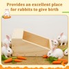 Maxcheck 1 Pack Wood Rabbit Nesting Box, 14x8x8 Inch Wooden