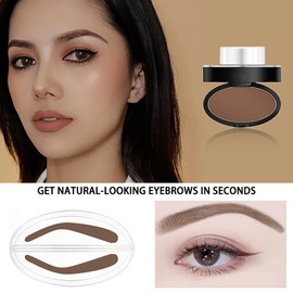 Eyebrow Seal Stamp Powder - Complete Nature Tinting Coloring Kit,Waterproof - Easy And Natural Looking Brows In Just 1 Second - Suitable For Makeup Beginners, Light Brown