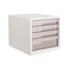 Delhi Deli 4-tier desk document box white / 델리 4단 데스크 서류함 화이트