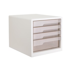 Delhi Deli 4-tier desk document box white / 델리 4단 데스크 서류함 화이트