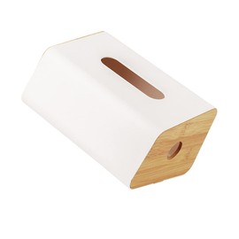 Ciieeo Covered Wooden Paper Towel Holder Tissue Dispenser for Wall Towels Towel Dispenser Wall Towel Holder Fabric Stand Paper Shelf Bamboo Discs