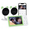 BOIFUN Split Screen Video Baby Monitor, 2 Cameras, Phone APP