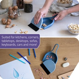 Peleg Design DustArch - Mini Dustpan and Brush Set, Small Dustpan and Broom with Modern Charm, Handheld Broom and Dustpan Set for Home, Office & Travel