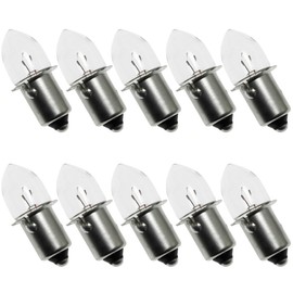 SQXBK 10PCS 104.8V0.75A Krypton Flashlight Bulb Replacement Bayonet Base Bulb Bayonet Base Krypton Replacement Bulb Flashlight Bulbs