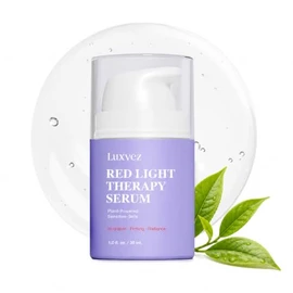 Luxvez Red Light Therapy Activation Serum for Face – Hydrating & Firming Booster for LED Red Light Devices – Anti-Aging Green Tea Serum with Niacinamide, Hyaluronic Acid, Peptides & Collagen – 1 fl oz