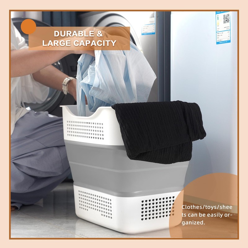 GREATLINK Foldable Laundry Basket Collapsible Laundry Hamper, Laundry Basket Dorm