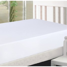 ComfyWell Single Bed Sheets - Deep Fitted Single Sheet 14 inch (35 cm) - Soft Brushed Microfibre Fabric White Bedding- Shrinkage and Fade Resistant. (Single (90x190cm), White)