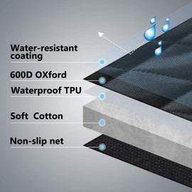 Vailge Dog Car Seat Cover for Back Seat, 100% Waterproof Scratch Proof Nonslip Back Seat Pet Cover for Dogs, 600D Heavy Duty Dog Hammock for Back Seat Car Trucks SUV