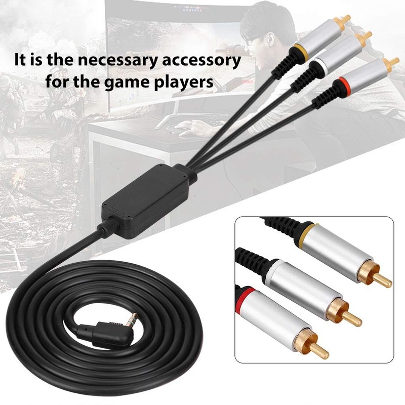 Goshyda AV Cable 1.5M Component ABS TV Cord Audio Video