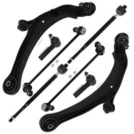 8-PC SET Suspension Kit fit 2011-2017 for Honda Odyssey Front Lower Control Arm and Ball Joint Outer Inner Tie Rod End Sway Bar Link