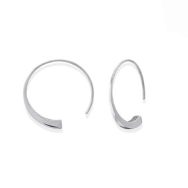 Boma Jewelry Sterling Silver Pull Through Hoop Earrings
