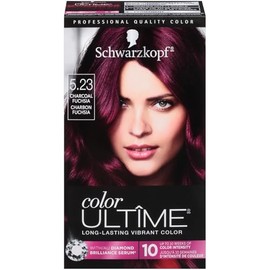 Schwarzkopf Color Ultime - Tinte para el cabello fucsia carbón 5.23, rojo intenso permanente con brillo de diamante, resistente a la decoloración, cub