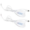 YHXiXi 2pcs White DC5V USB LED Dimmer Extension Cable Switch