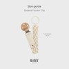 BIBS Pacifier Clip Braided Dusty Pink/Baby Pink