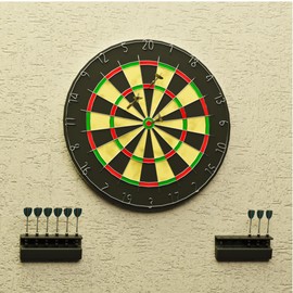 Set of 2 dart holders for wall mounting, 12 slots for darts, accessories for dartboard, steel dart and soft darts, dart holder or dart stand arrows in black