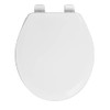 Centoco Centoco Wooden Toilet Seat Round, Closed Front with Cover,