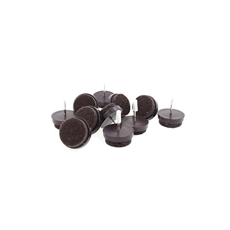 16x Round Nail in Furniture Feet Glides with Felt Pad