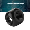 ASHATA 3 Way PC Water Cooling Adapter G1/4 Female Thread