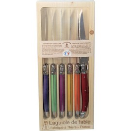 Set French steak knives Fruity color by Jean Dubost