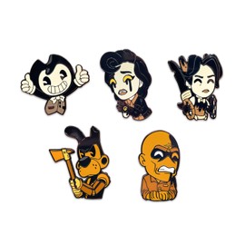 Youtooz - Juego de pines Bendy con licencia oficial Bendy and the Dark Revival Pins, caja de coleccionista incluye 5 pines de Youtooz Bendy and the Dark Revival Collection