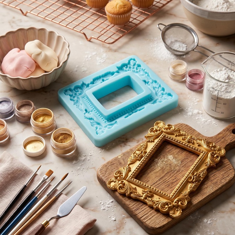 Photo Frame Fondant Molds Picture Frame Silicone Mold