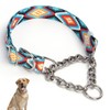 Stainless Steel Chain Martingale Collar for Dogs, No Pull Slip