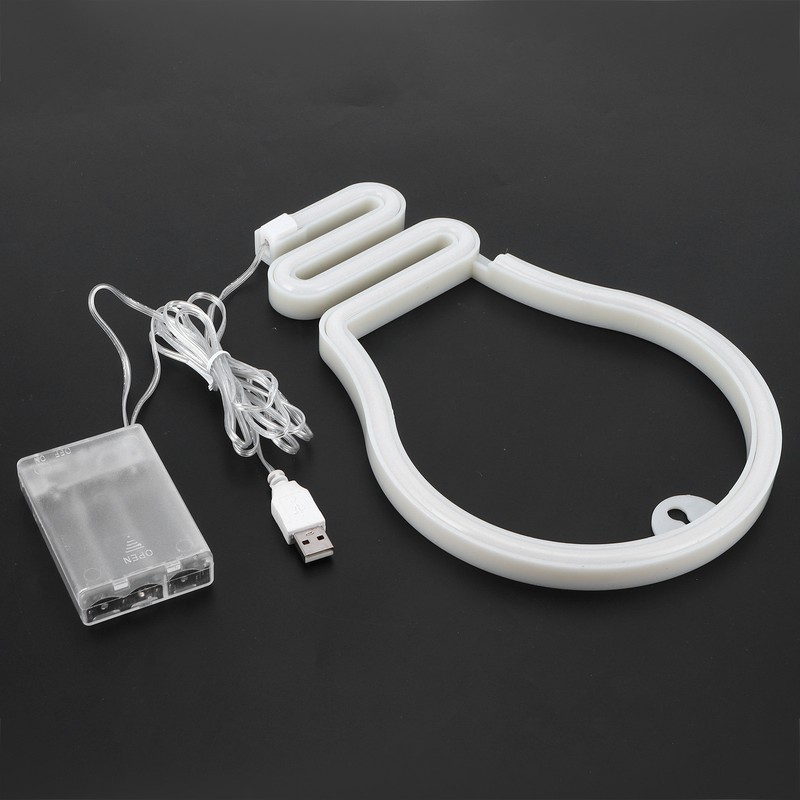 Bulb Shape Neon Light LED Sign for Wall Decor Party