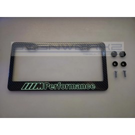 SIGNWERKZ Glowing M Performance I Carbon Fiber Printed Stainless Steel license Plate Frame