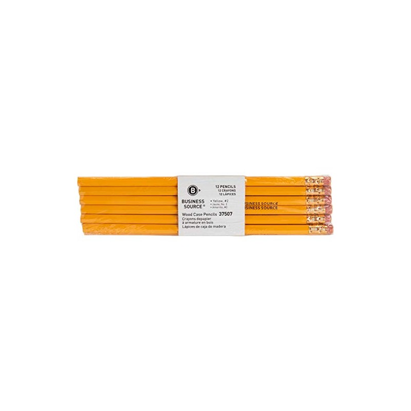 Business Source Unsharpened Woodcase No. 2 Pencils - Pack of