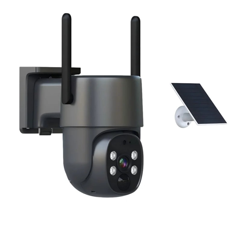 Eseecloud 4mp Outdoor Solar PTZ Camera Home Ptz Cctv Ip