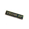 Vegan AF Black Glitter Enamel Pin Badge