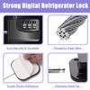 Pletpet 4PCS Fridge Lock Combination, Self-Adhesive Refrigerator Locks Freezer Door